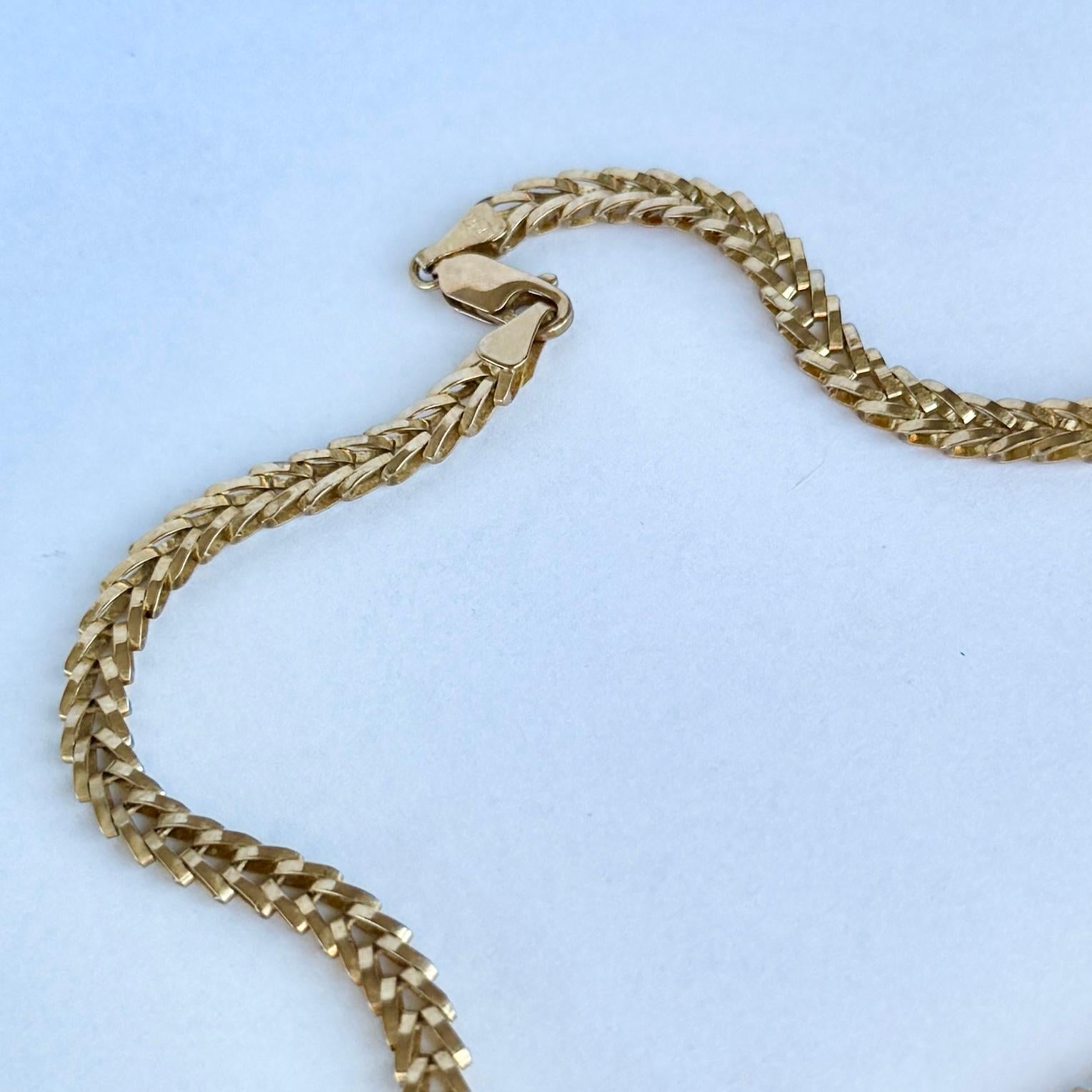 Gliederhalskette aus 9 Karat Gold, Vintage für Damen oder Herren im Angebot