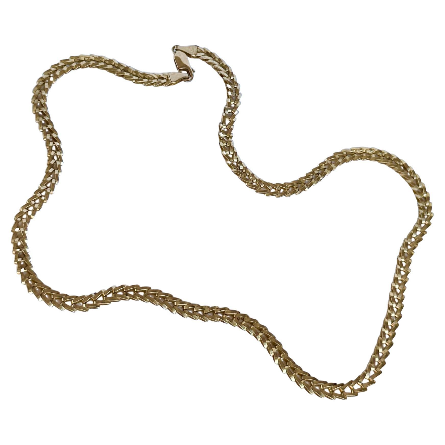 Gliederhalskette aus 9 Karat Gold, Vintage im Angebot