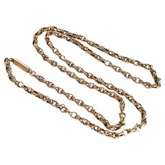 Gliederhalskette aus 9 Karat Gold, Vintage