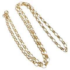 Gliederhalskette aus 9 Karat Gold, Vintage