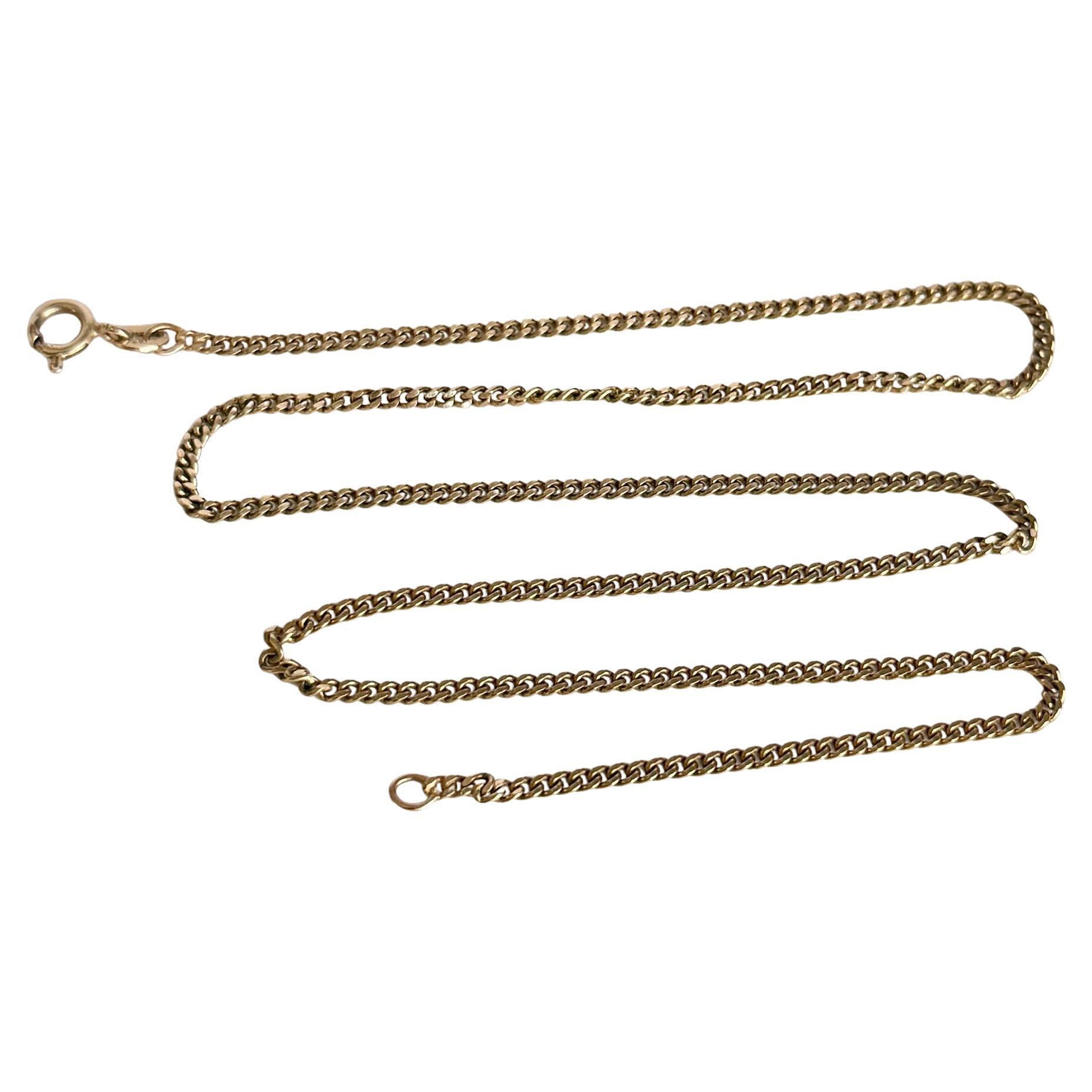 Gliederhalskette aus 9 Karat Gold, Vintage