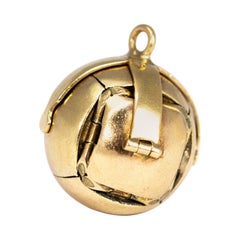 Retro 9 Carat Gold Masonic Orb