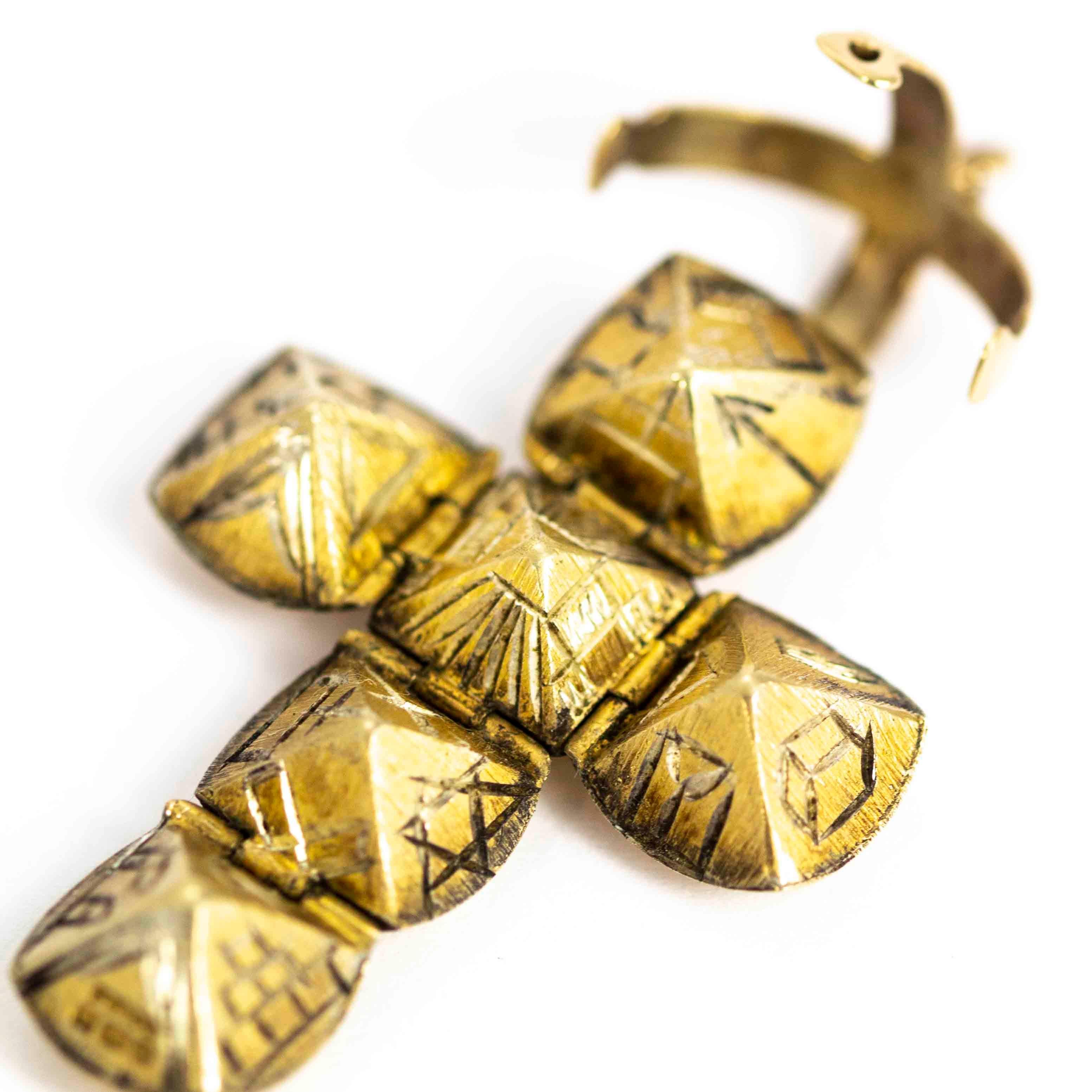 Vintage 9 Carat Gold Masonic Orb Pendant 4