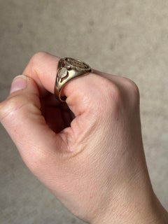 Vintage 9 Carat Gold Masonic Signet Ring