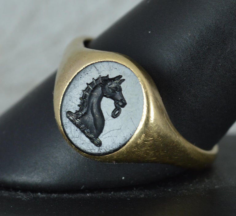 1900s Horse Head Signet Ring