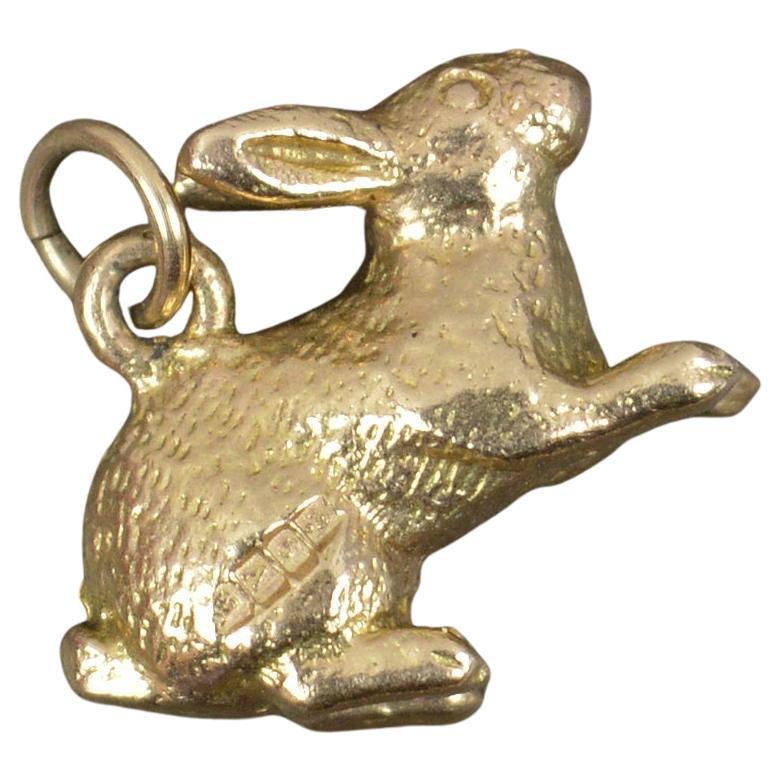 Vintage 9 Carat Gold Rabbit Hare Pendant or Charm