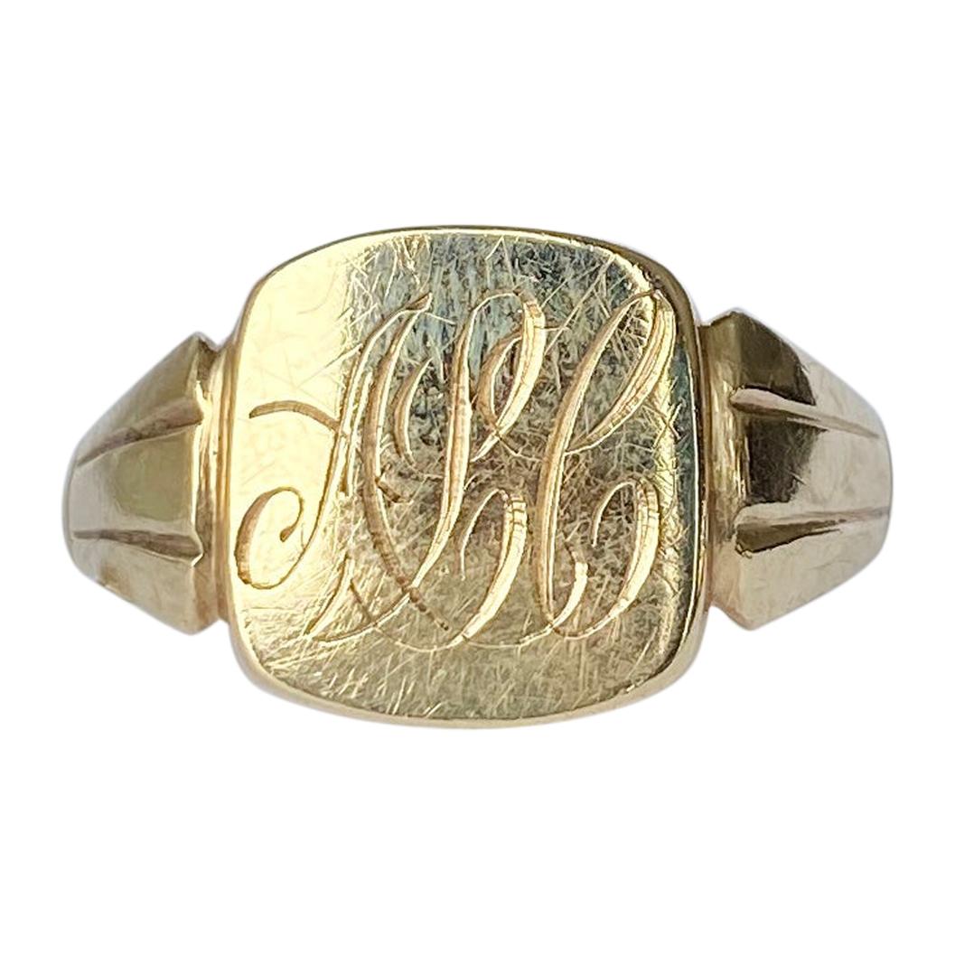 Vintage 9 Carat Gold Signet Ring