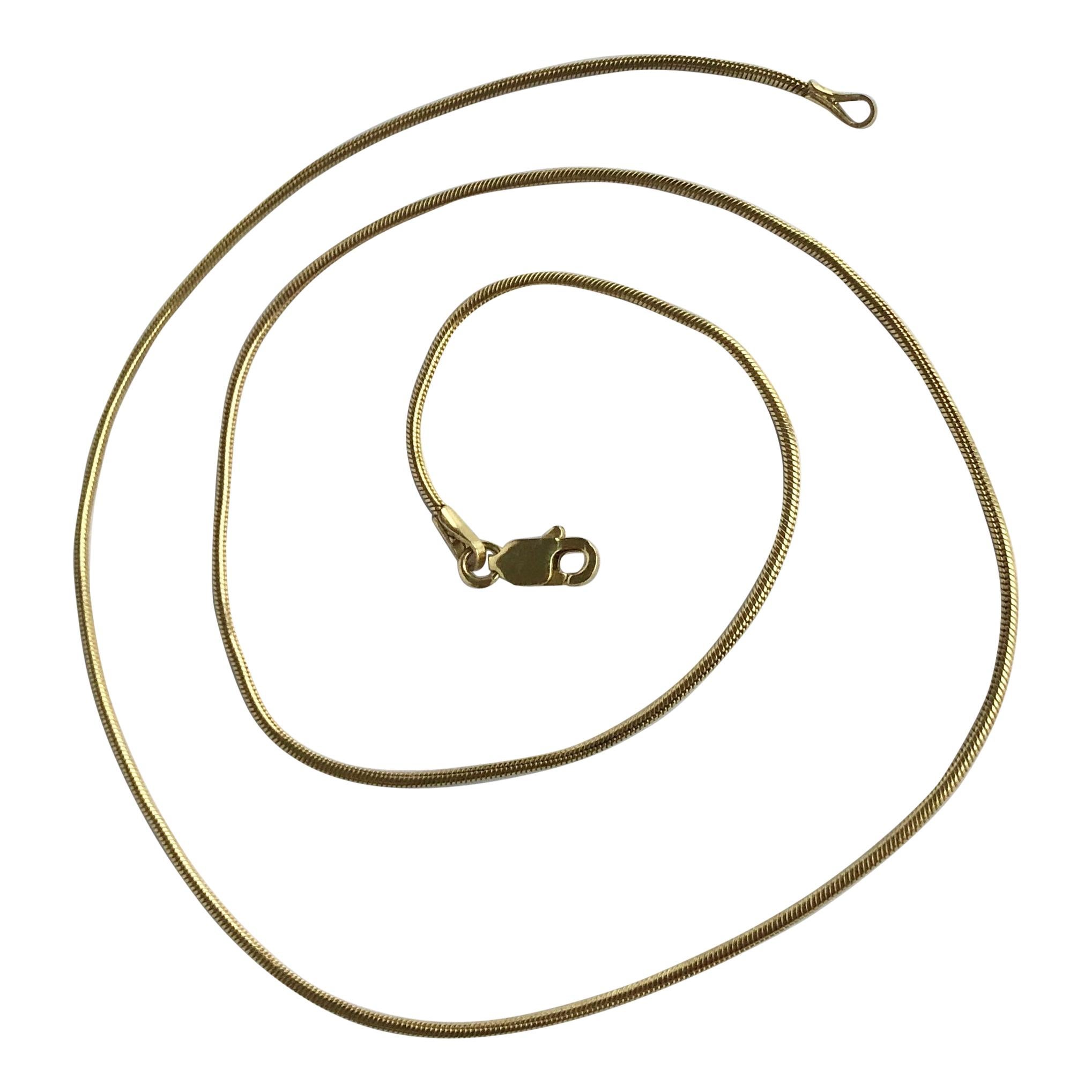 Vintage 9 Carat Gold Snake Link Necklace