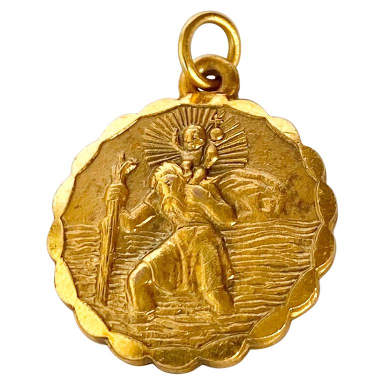 St christopher gold chain clearance