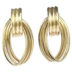 Pendiente vintage de oro de 9 quilates