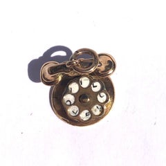 Vintage 9 Carat Gold Telephone Love Charm