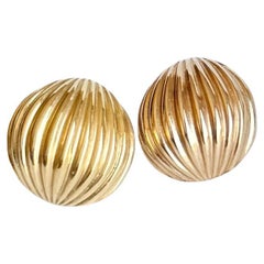 Texturierte Vintage-Ohrringe aus 9 Karat Gold