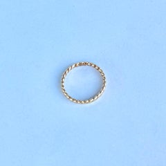 Bague vintage en or 9 carats à anneau torsadé