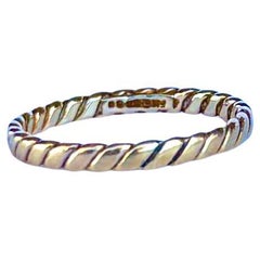 Bague vintage en or 9 carats à anneau torsadé