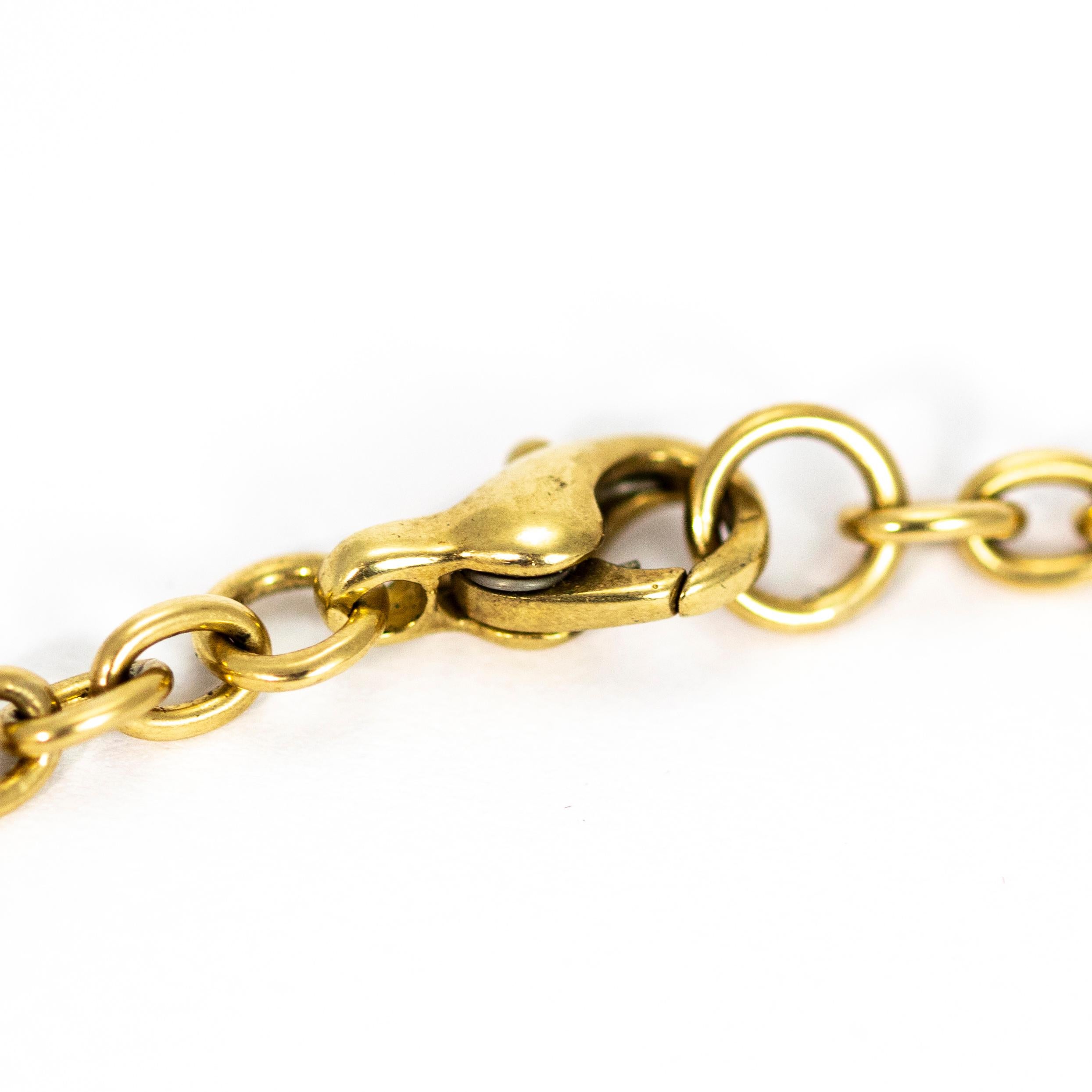 Vintage 9 Carat Gold Twist Chain Necklace In Good Condition In Chipping Campden, GB