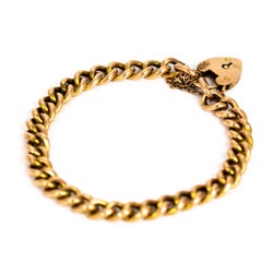 Vintage 9 Carat Rose Gold Curb Bracelet