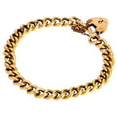 Retro 9 Carat Rose Gold Curb Bracelet