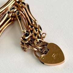 Bracciale vintage A Link in oro rosa 9 carati