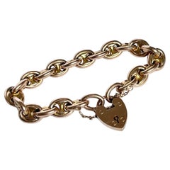 Vintage 9 Carat Rose Gold Mariner Link Bracelet