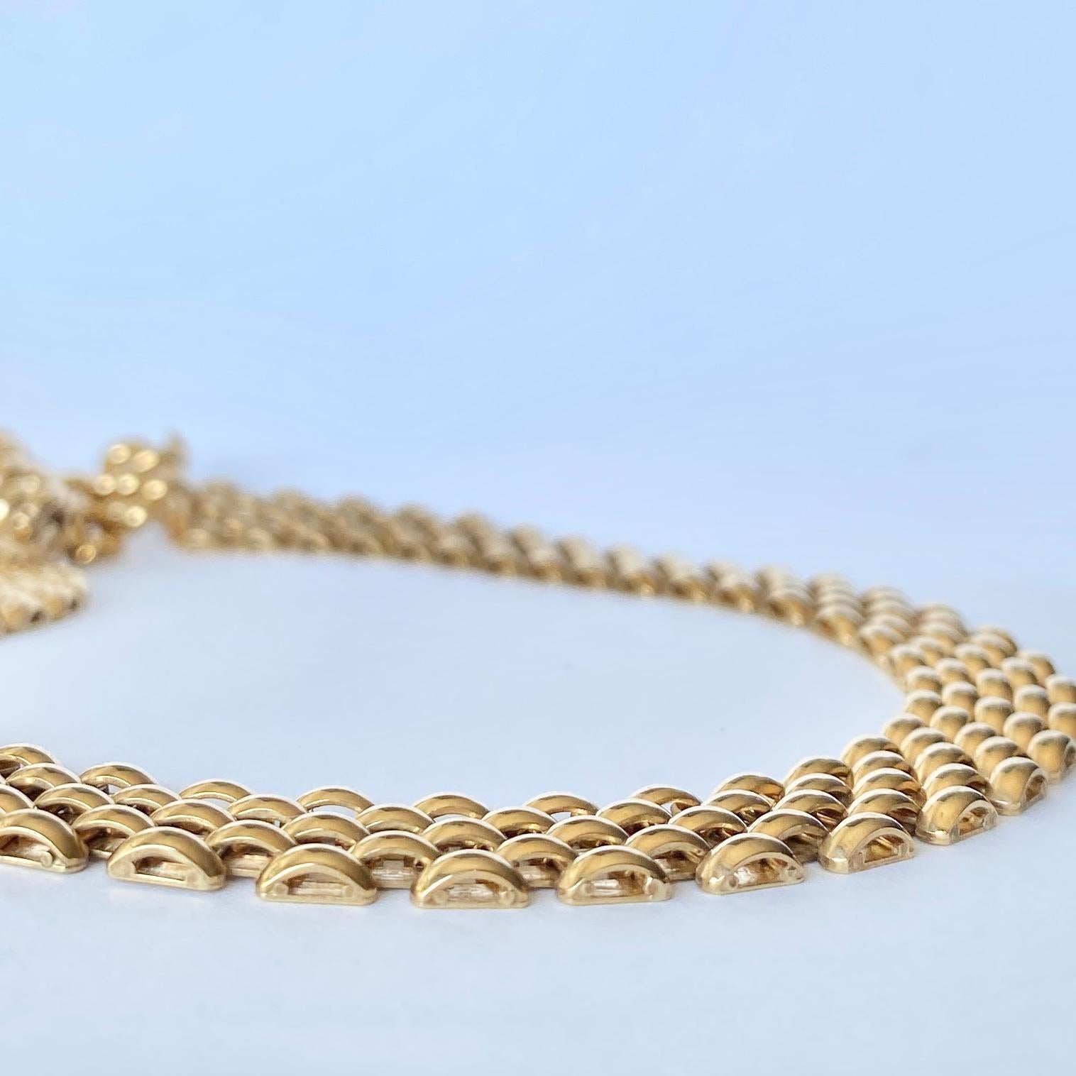 vintage gold collar necklace