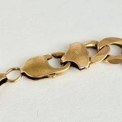 Vintage 9 Carat Yellow Gold Curb Link Bracelet