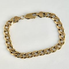 Vintage 9 Carat Yellow Gold Curb Link Bracelet