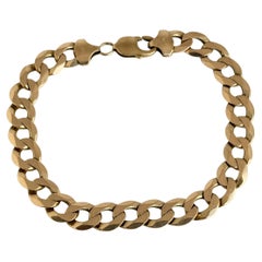 Vintage 9 Carat Yellow Gold Curb Link Bracelet