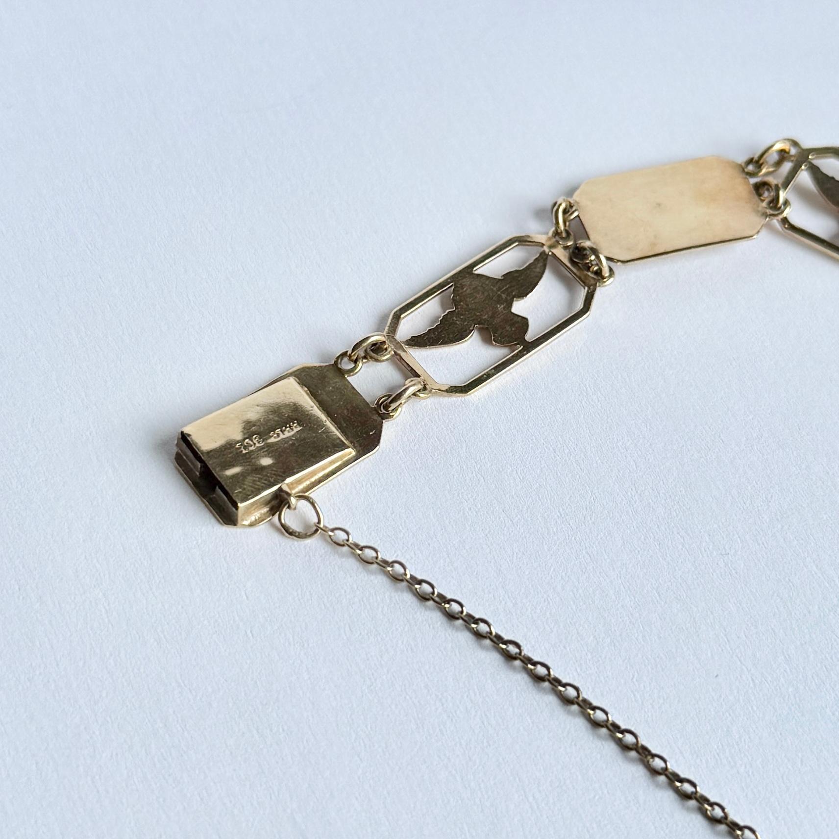 Bracelet vintage RAF en or jaune 9 carats Bon état - En vente à Chipping Campden, GB