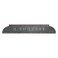 Vintage 9-Foot Wooden English Shop Sign