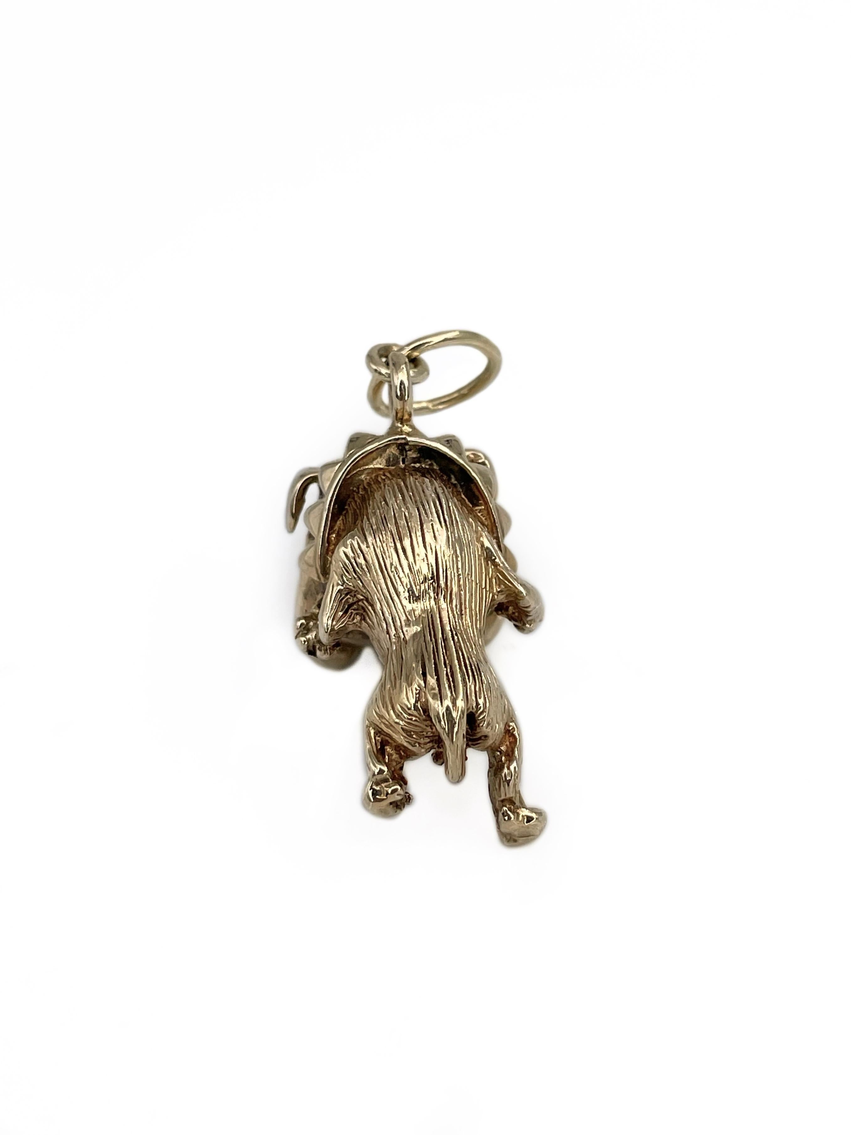 gold bulldog pendant