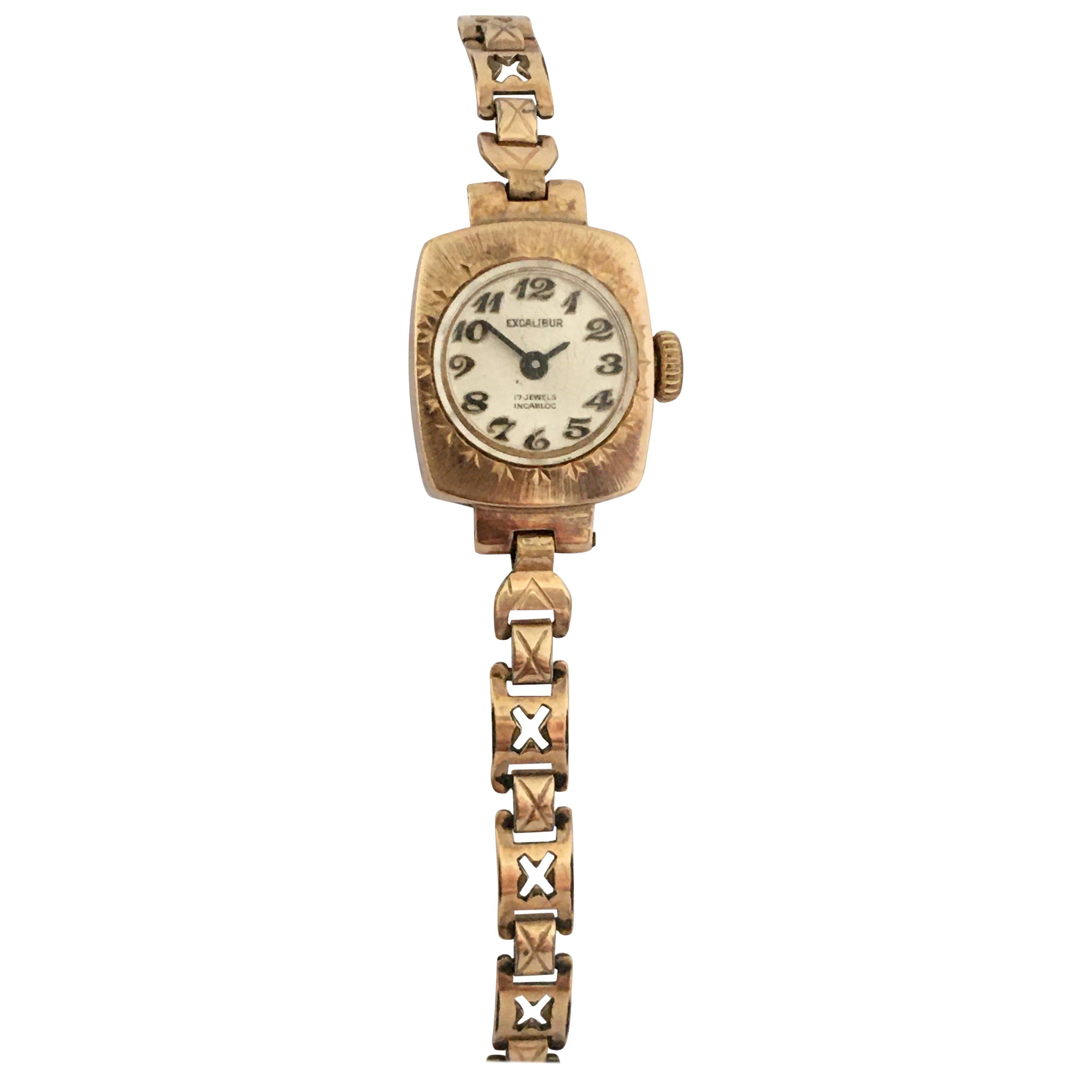 Vintage 9 Karat Gold Swiss Mechanical Ladies Watch