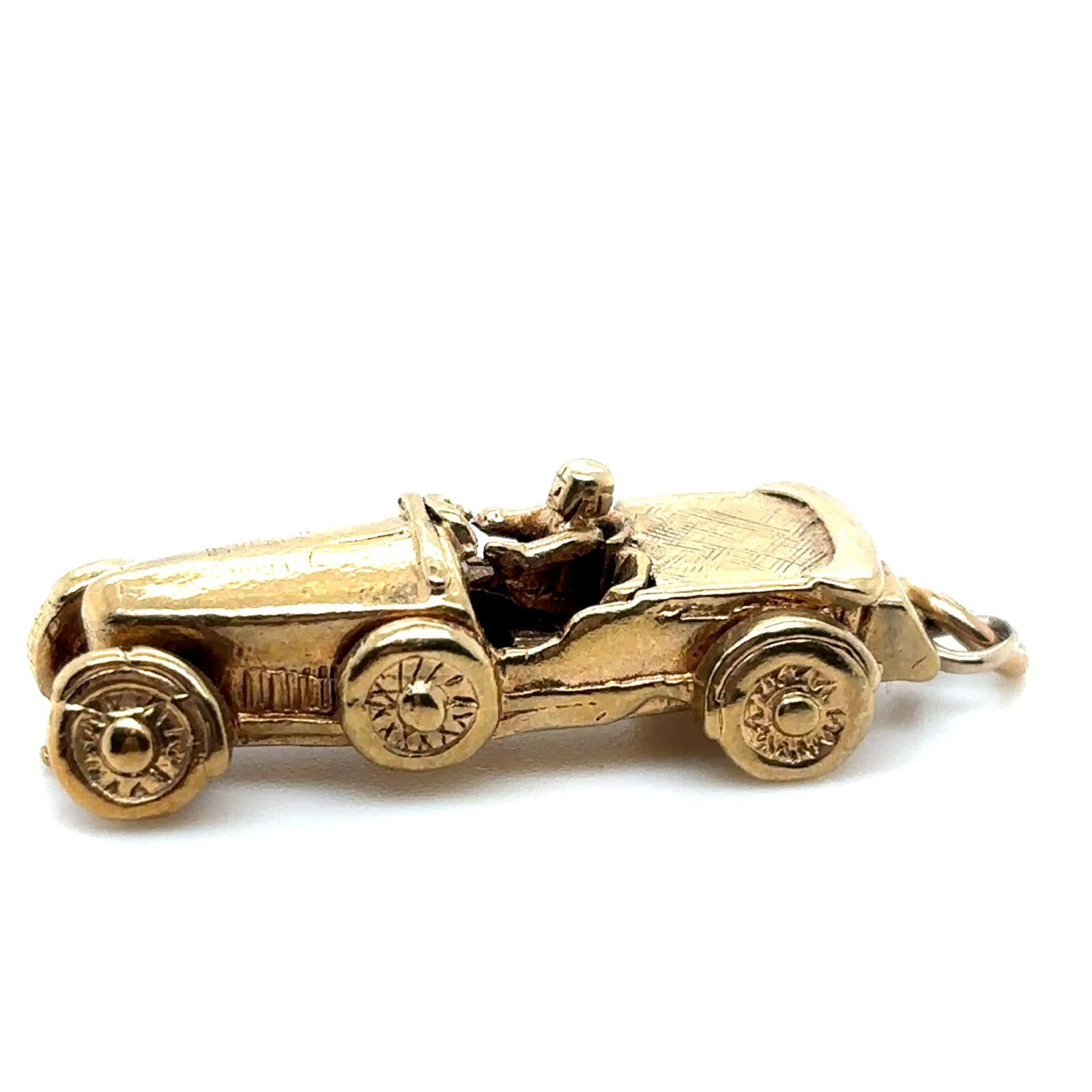 Bentley Le Mans Tourer Breloque vintage en or jaune 9 carats en vente 1