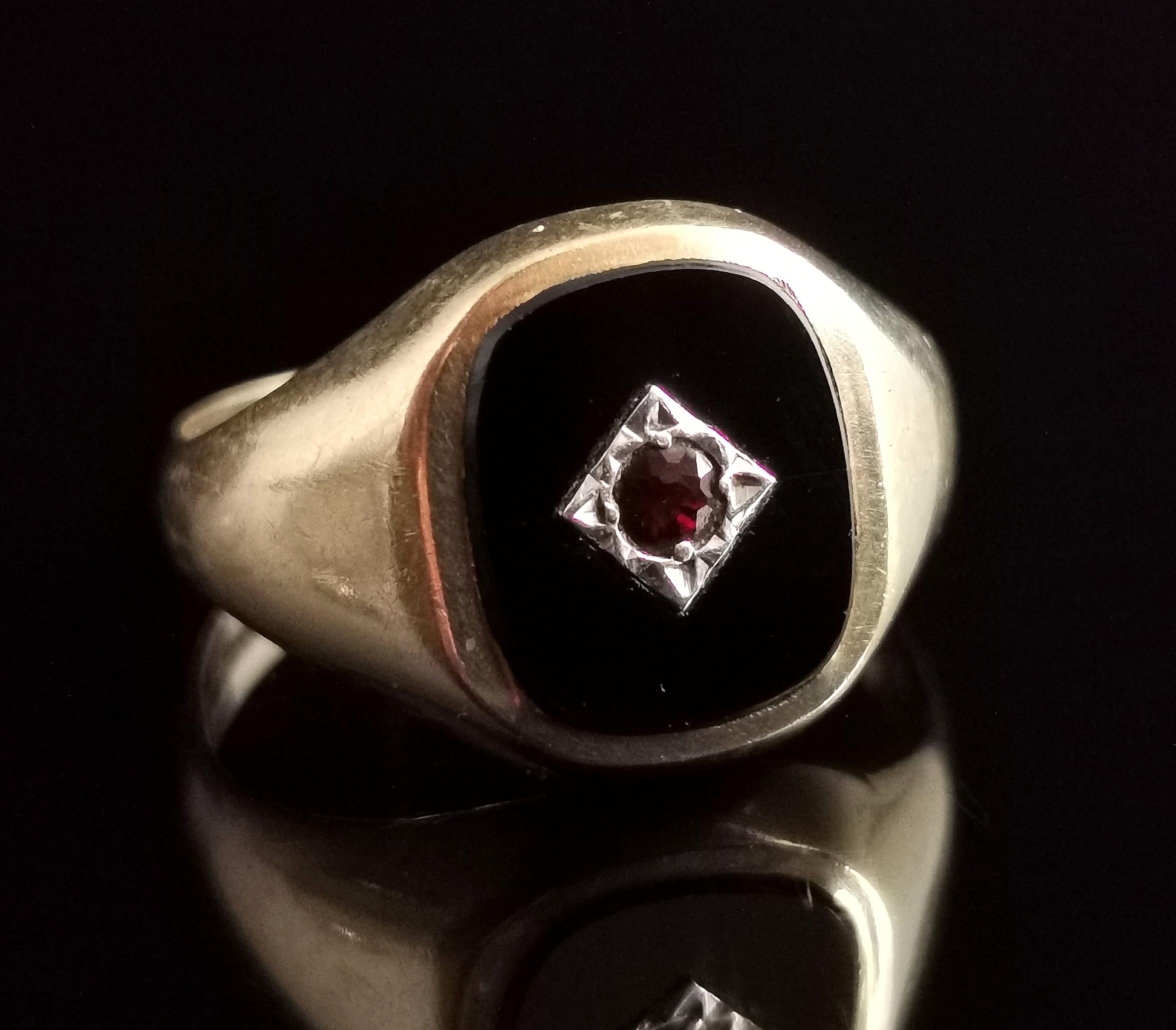 garnet signet ring