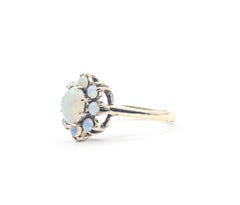 Vintage 9-Stone Opal Ring in 10k Yellow Gold