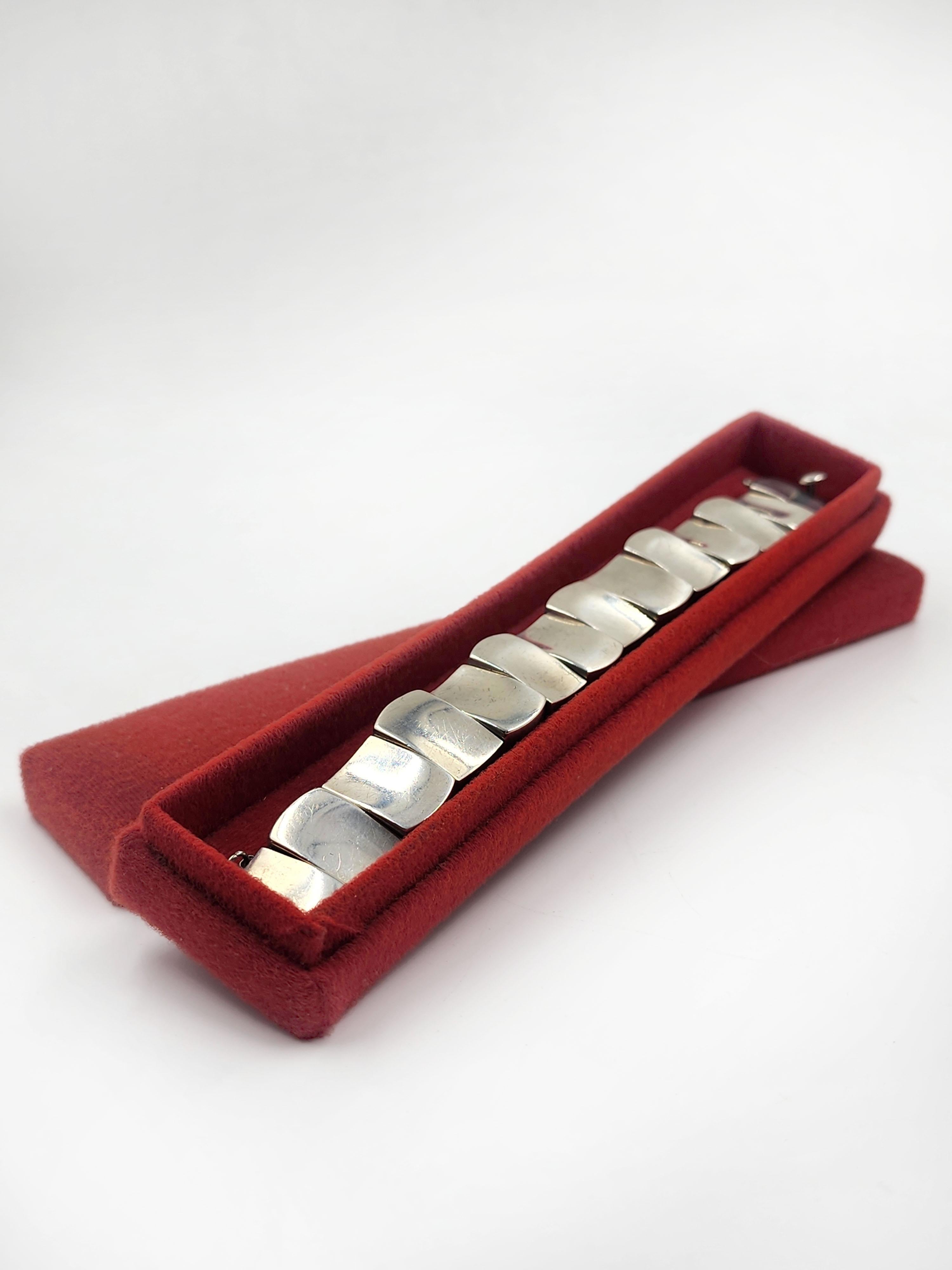 Post-Modern Vintage 900 silver Belgiorno bracelet For Sale