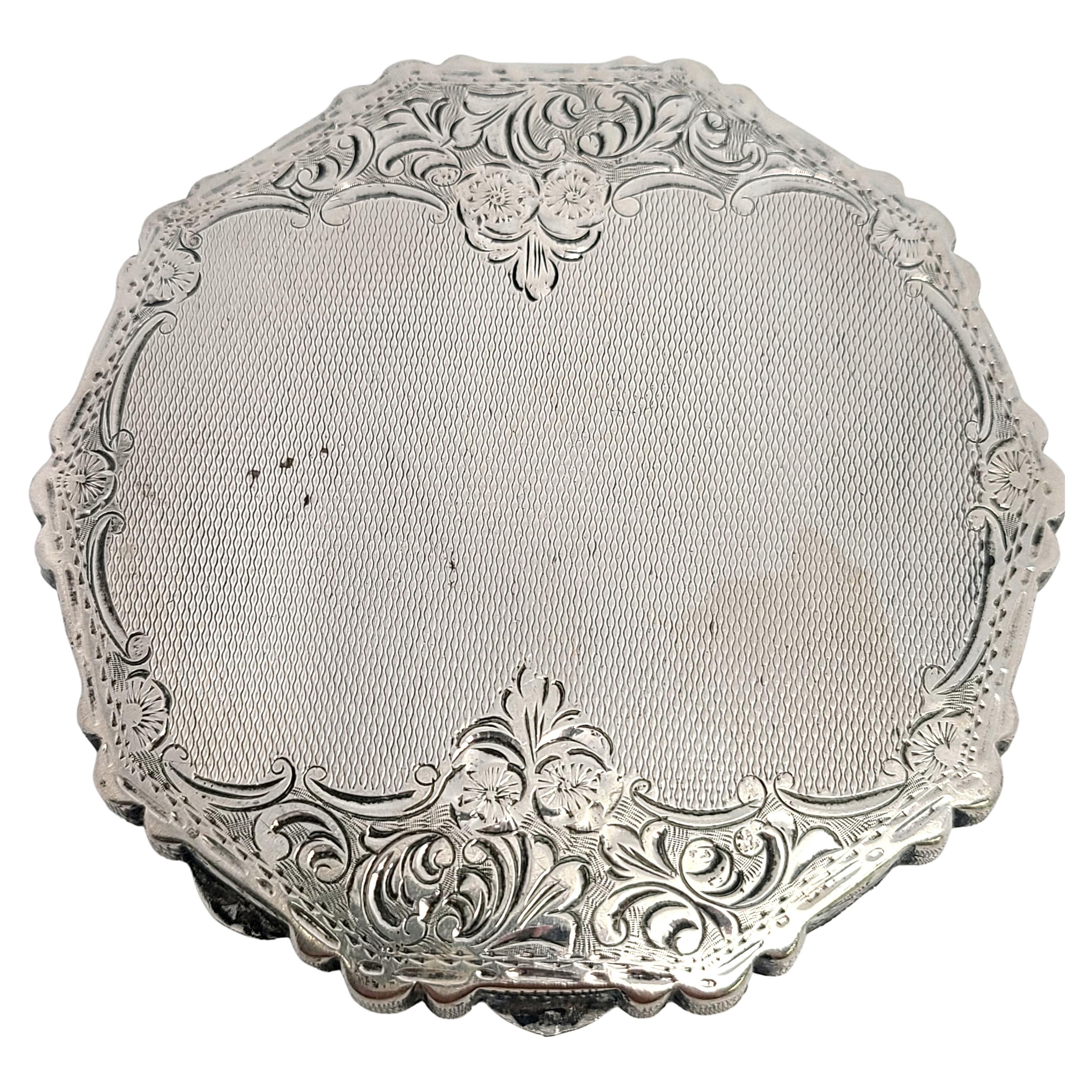 Women's or Men's 900 Silver Large Compact For Sale