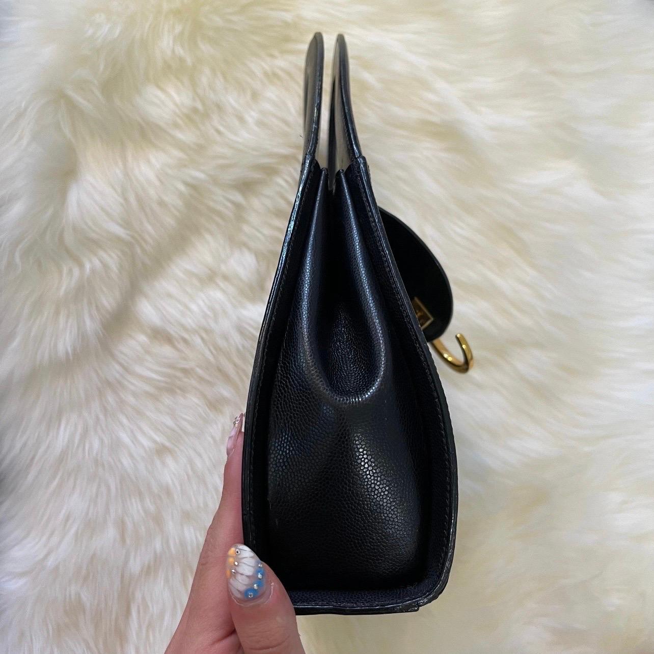 Vintage 90s Cartier Panthère Top Handle Bag with Flap Down Closure In Excellent Condition In Malibu, CA