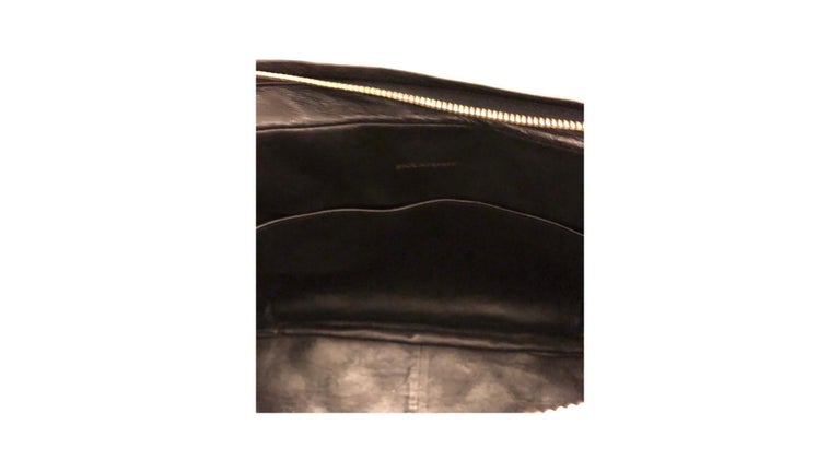 Vintage 90s Chanel Caviar Black Quilted Maxi Jumbo Envelope Flap Shoulder Bag  For Sale 3