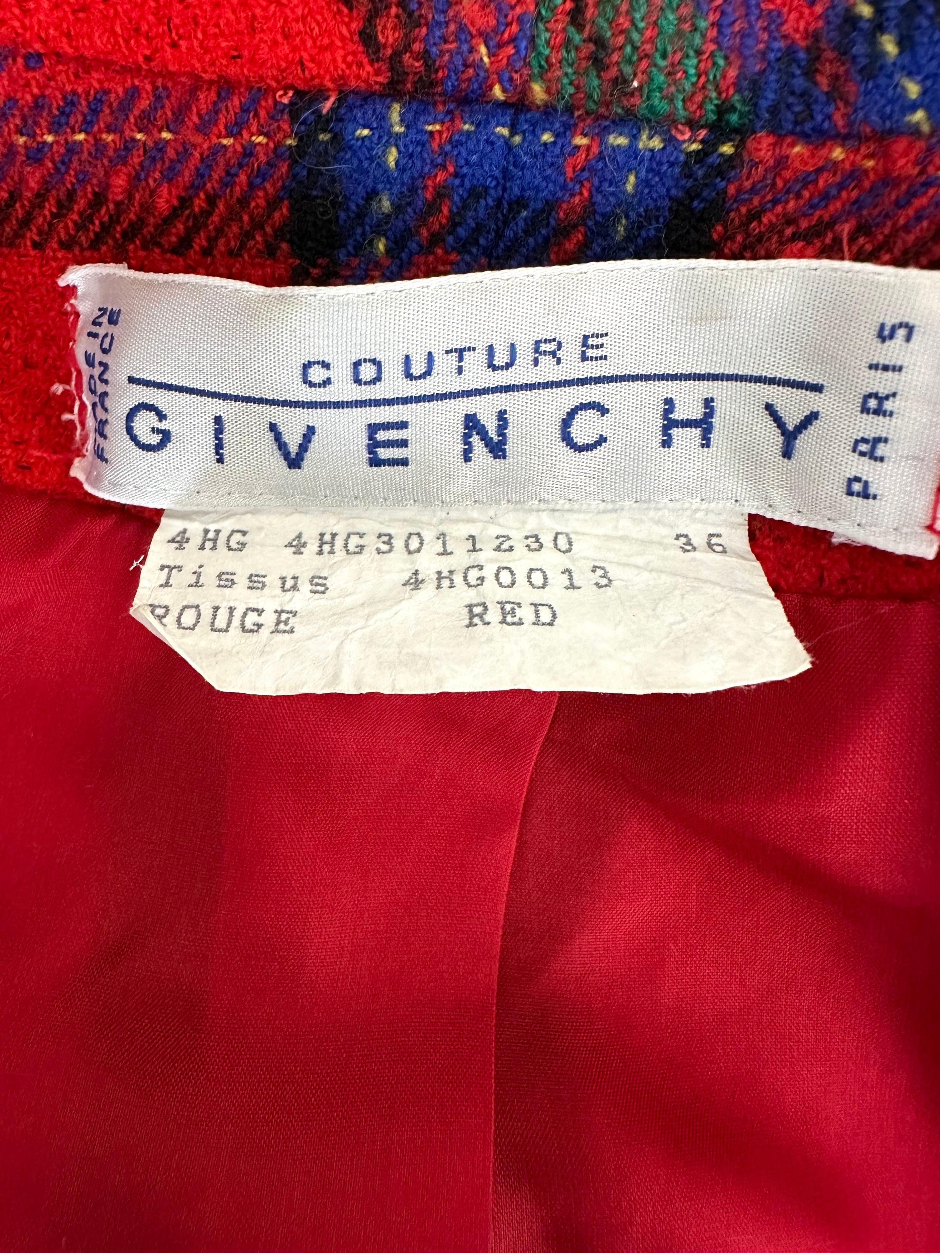 Vintage 90’s Givenchy tartan wool jacket 7