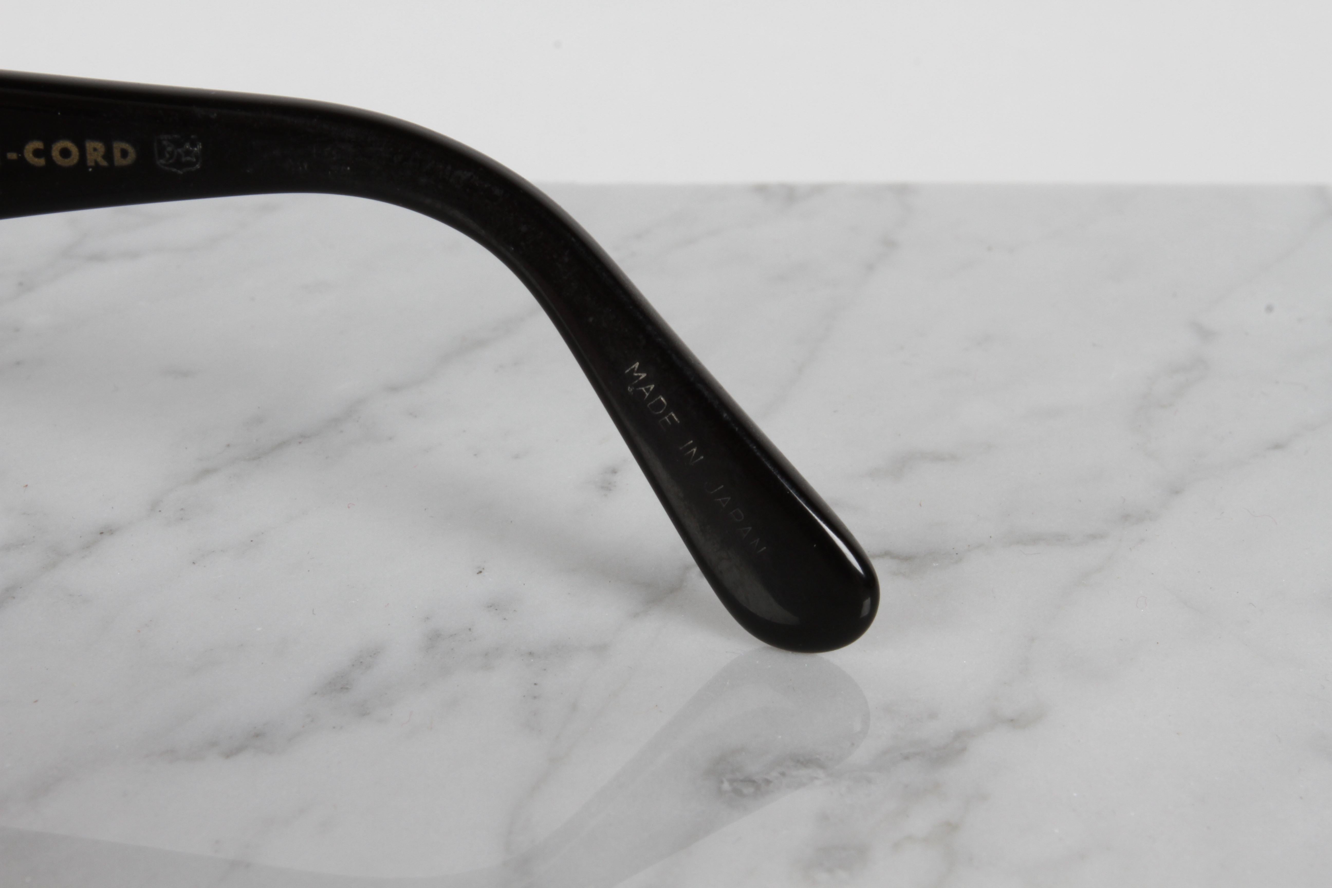 Vintage 90's Kieselstein-Cord Sunglasses Black & Gold 