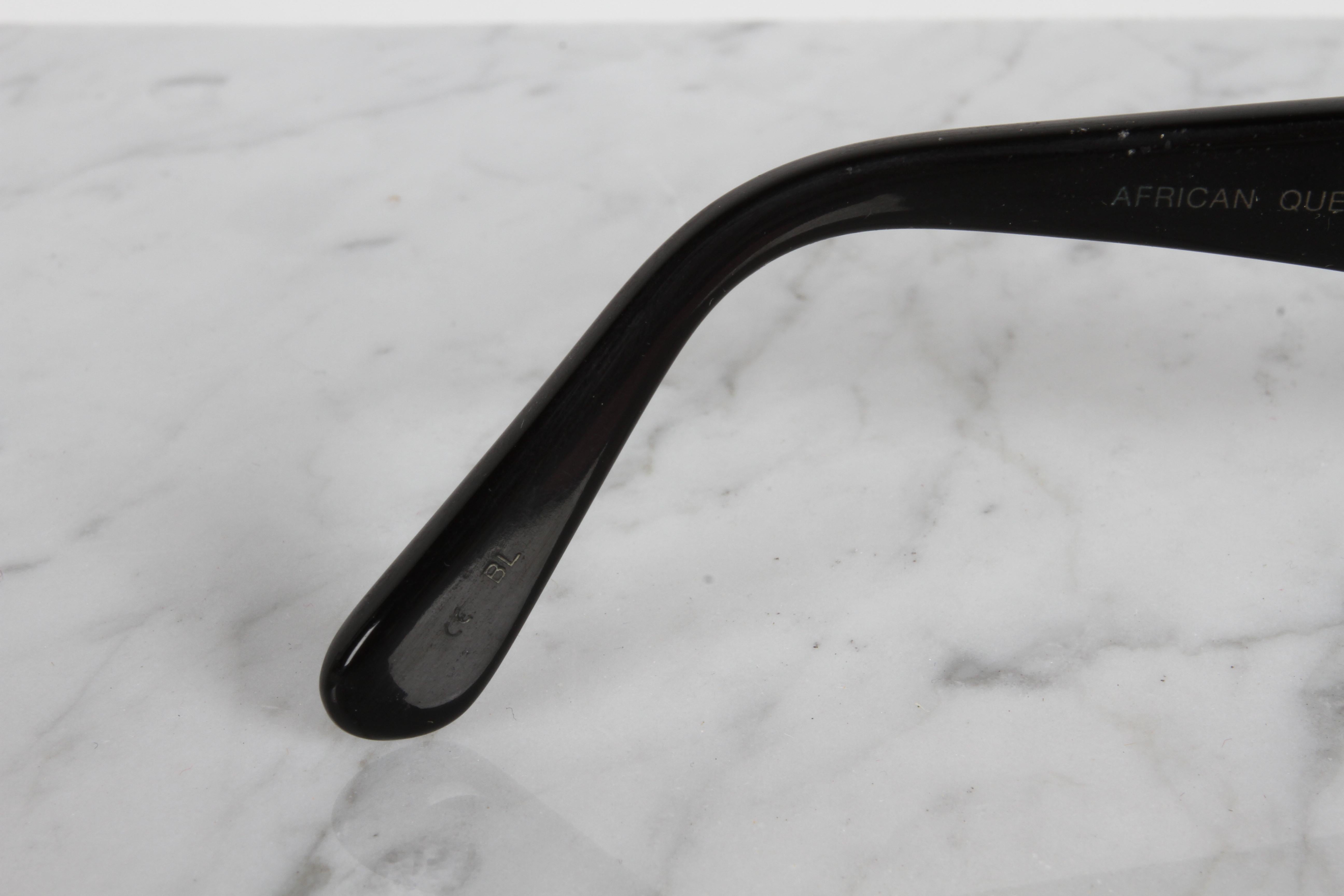 Vintage 90's Kieselstein-Cord Sunglasses Black & Gold 