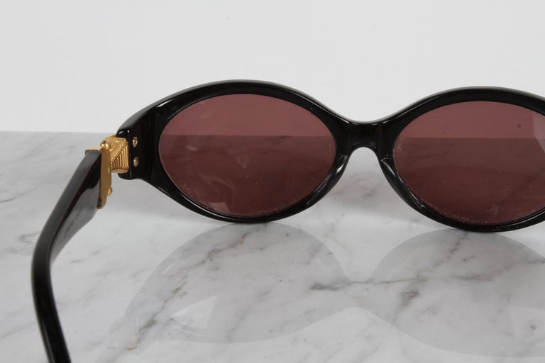 Kieselstein-Cord Titanium The Ride Gold and Black Sunglasses Kieselstein-Cord Sunglasses W/Diamond and 18K Alligator  main image 3
