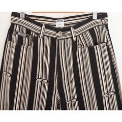 Vintage 90's Moschino 'Barcode' Print Black Pattern Vintage Jeans Trousers