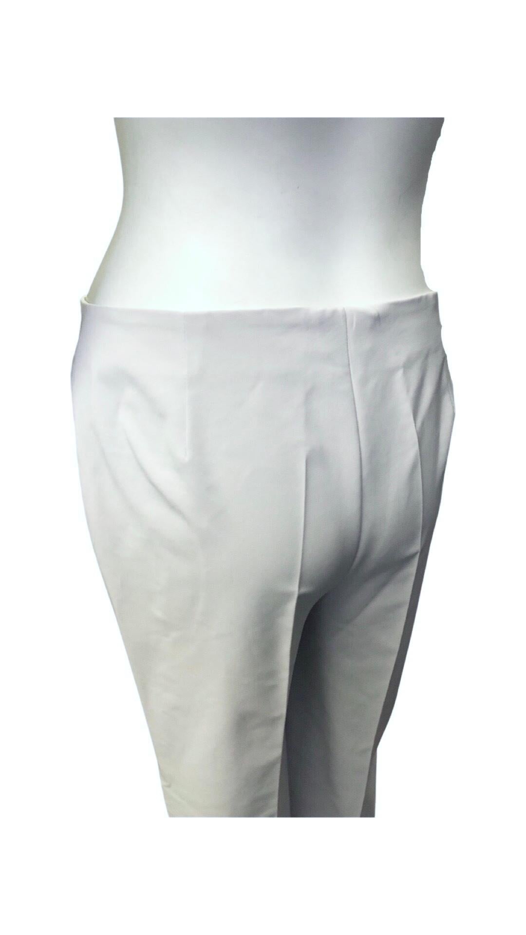 white polyester pants
