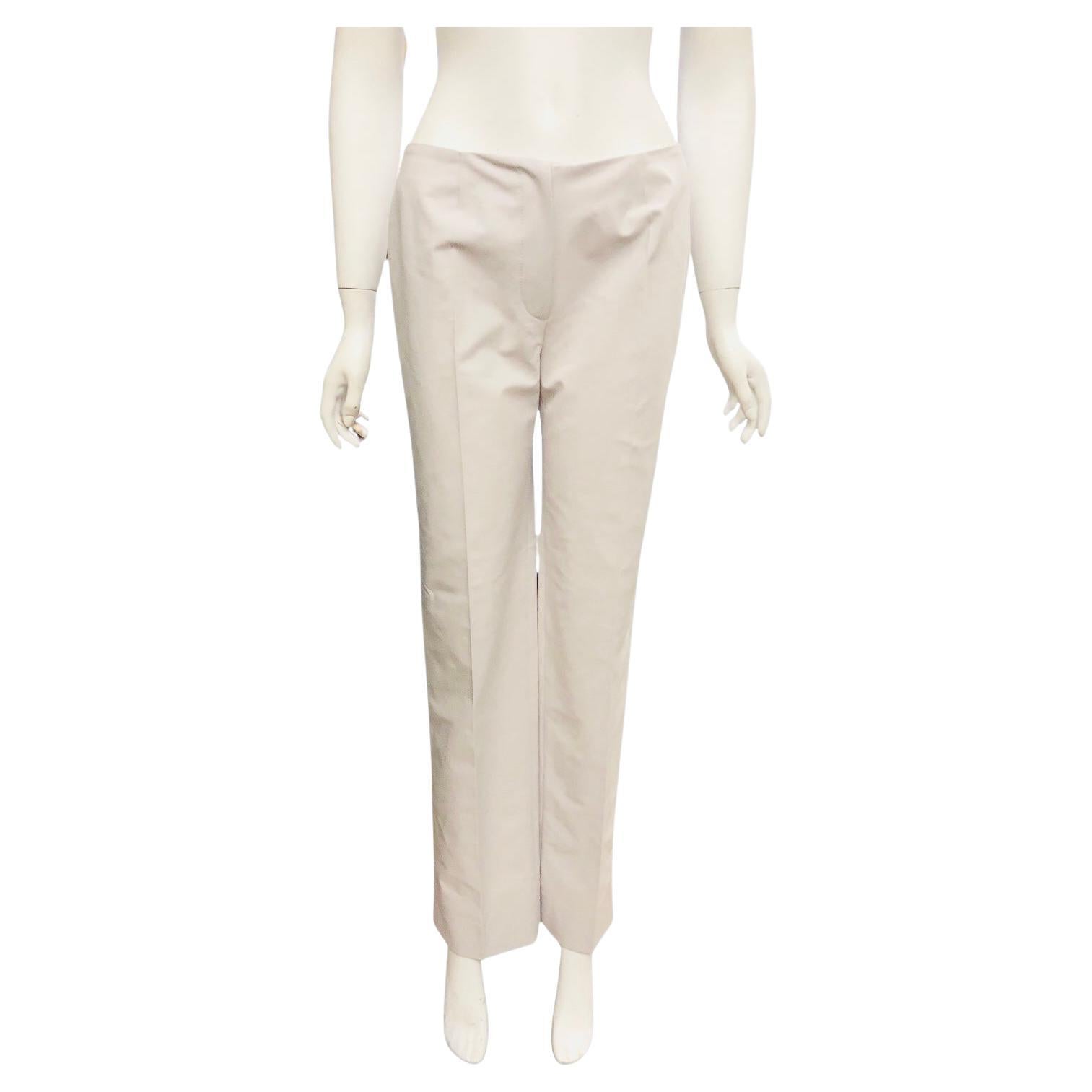 Vintage 90s Prada White Polyester/Spandex Pants For Sale at 1stDibs