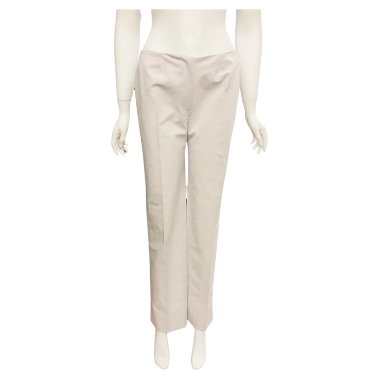 Vintage 90s  Prada White Polyester/Spandex Pants  For Sale