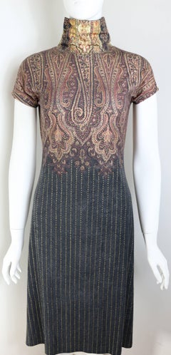 Vintage 90s Roberto Cavalli Art Collection Dress and Long Cardigan