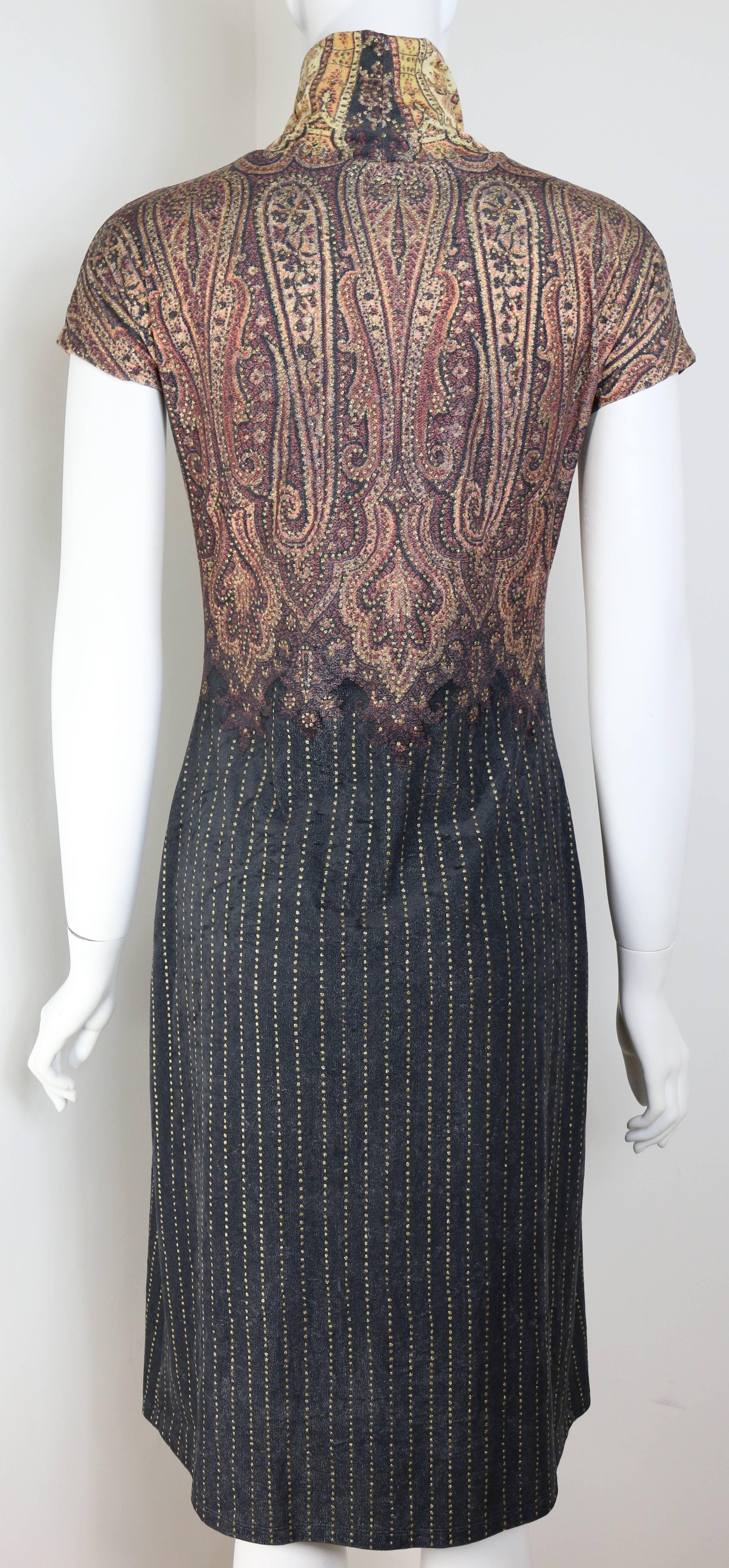 Women's Vintage 90s Roberto Cavalli Art Collection Dress and Long Cardigan  For Sale
