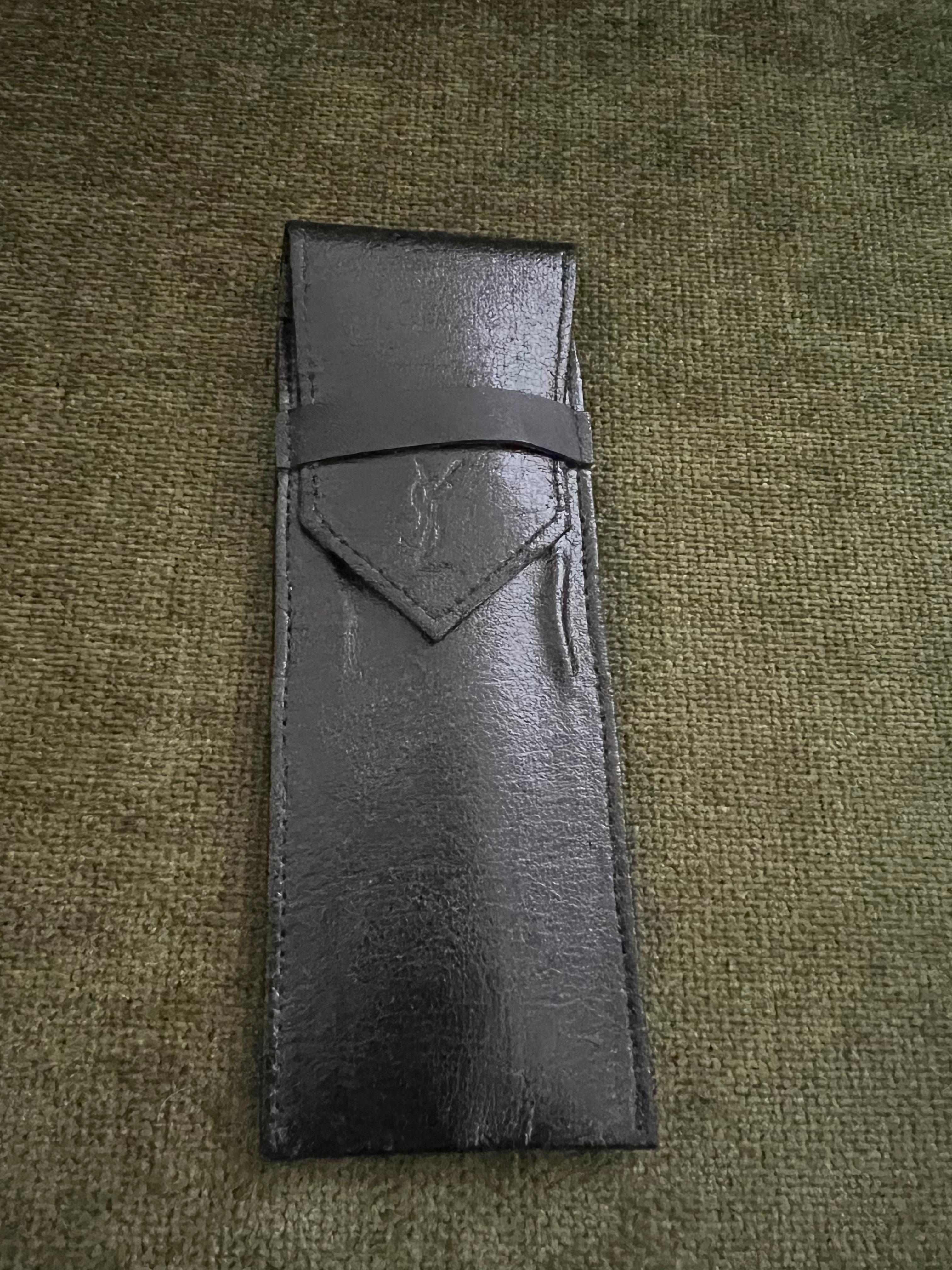 Retro Vintage 90s Yves Saint Laurent “YSL” Pen & Pencil & Leather Case