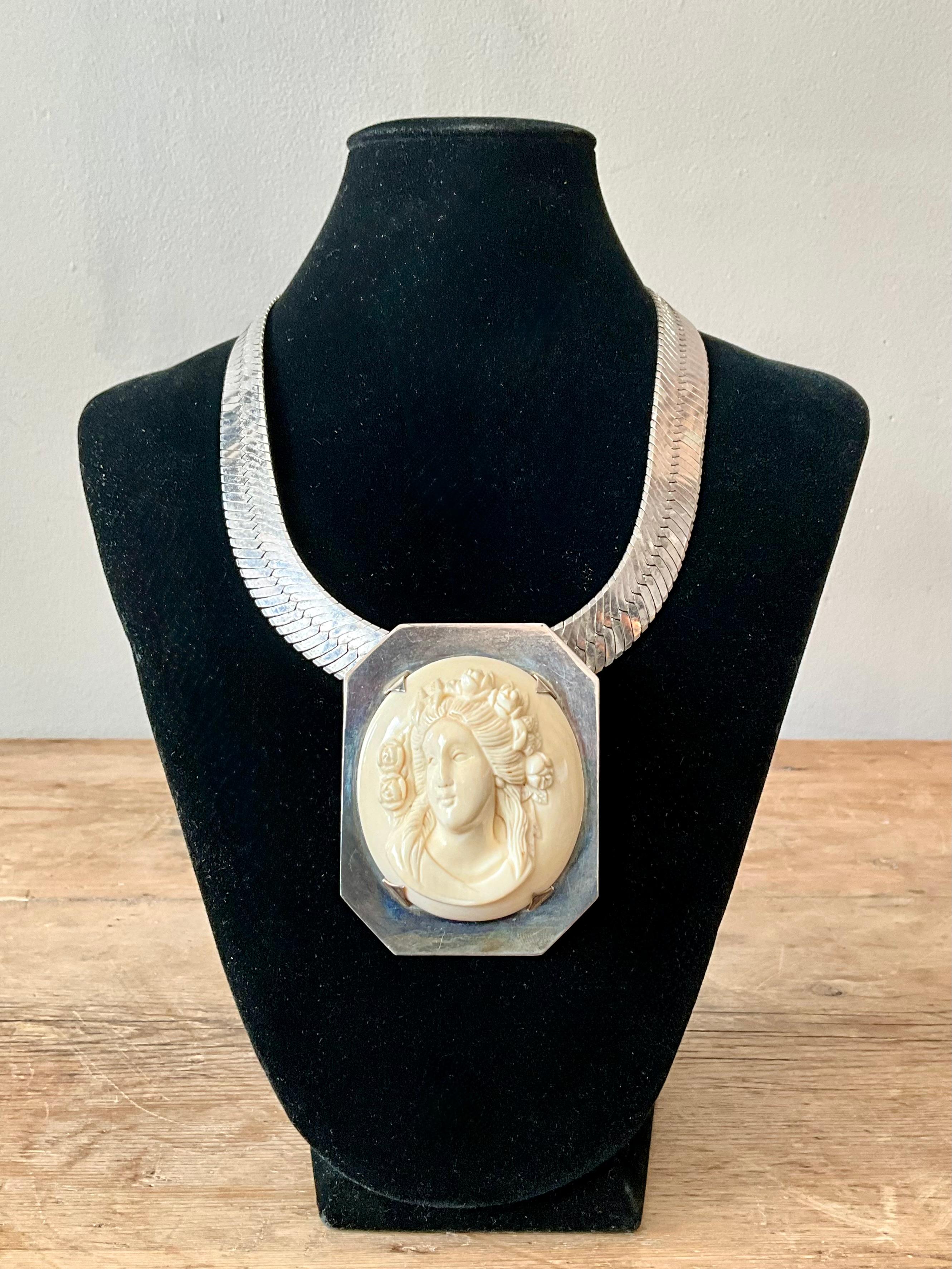 Regency Collana con cammeo italiano 
